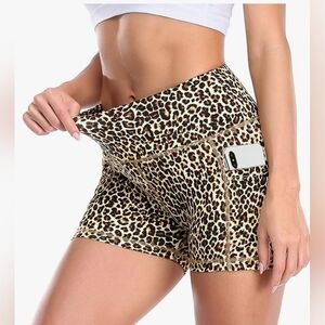 Onydaili Workout Biker Shorts for Women 3" High Waisted Yoga Gym Shorts, Size M